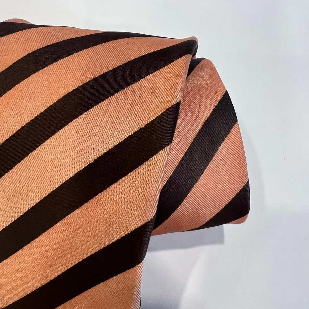 Luigi Borrelli Napoli 100% Silk Neck Tie Made in Italy Copper & Brown JP